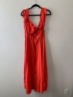 Free People Women’s Red front tie Summer Dress